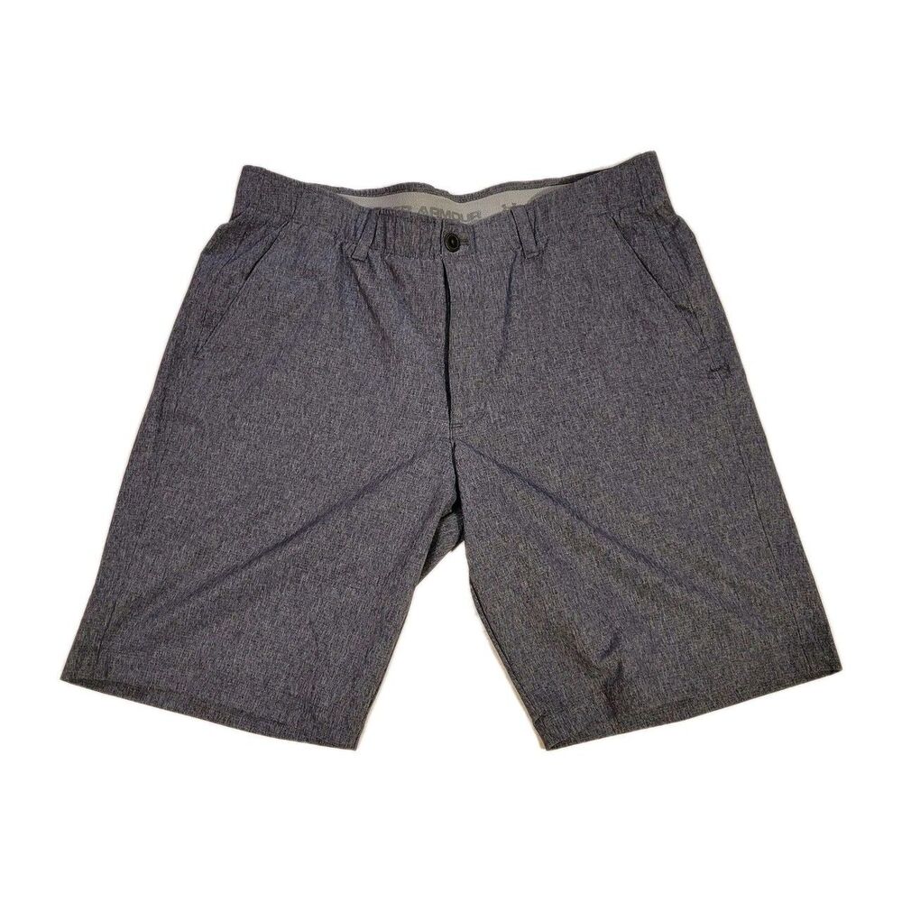 Under Armour Men's Size 36 Chino Shorts Loose Heatgear Golf Gray Polyester